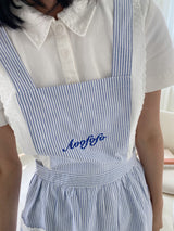 Candy Stripe Apron Embroidered Apron