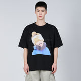ベイビーフェイスイエロービーニーボーイ半袖Tシャツ ブラック