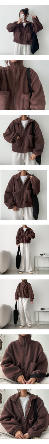 Ev Pocket Wool Zip-Up Jumper
