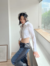 トゥースジッパーシャツ/Tooth Zipper Shirt (2color)