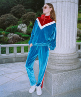 0 3 velvet lining track pants - SKY BLUE (4591690711158)
