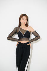 サムホールシルクロップTシャツ / TOP(9330) Thumbhole Siru Crop Tee
