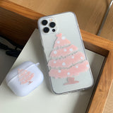 ピンクツリーAirPodsケース_マット