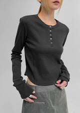[MADE] Tinion Button Up Long Sleeve Tee