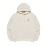 FUZZY BEAR HOODIE IVORY