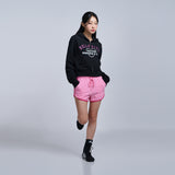 acme de la vie / Sanrio HELLO KITTY LETTERING CROP HOODIE ZIP UP BLACK