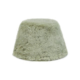Fur Long Label Solid Drop Bucket Hat Lightkhaki