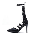 Strap Stiletto Heel(Black)