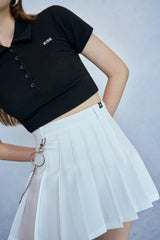 HIDE Collar Button Top (Black) (6570968285302)