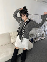 ベーシックアルパカVネックニット / Basic alpaca v-neck knit
