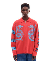 DRAGON KNIT ZIP-UP (SALMON)