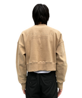 エンボスクロップドスウェット / Emboss Cropped Sweat-BEIGE