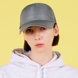 Stud Logo Over Fit Poly Ball Cap Gray