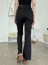 ジャガードブーツカットパンツ / Jacquard Bootcut Pants (4color)