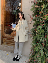 [SHOPPERMADE] Wool Boucle Half Coat