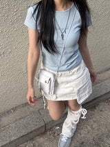 キュートキュービックスリムTシャツ / Cute cubic slim t-shirt