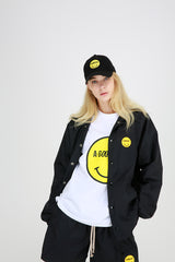 SMILE COACH JACKET (BLACK) (6699088543862)