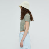 サイドスリットトップ / SIDE SLIT TOP (KHAKI)