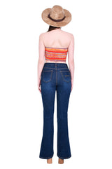 エスニッククロップチューブトップ/Ethnic crop tube top (orange)