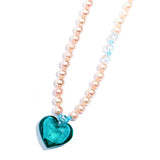 ミントハートグラスパールネックレス / MiNT HEART GLASS PEARL NECKLACE #98