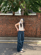 ティニャシャーリングナイロンツーウェイロングジョガーパンツ/Tinya Shirring Nylon Two-Way Long Jogger Pants