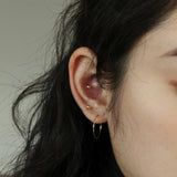 14Kゴールドボール3MMピアス/14K GOLD BALL 3MM EARRING_2COLOR (silicone clutch)