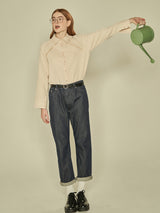 Double Line Piping Shirt (Beige) (6643899891830)
