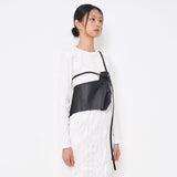 レザーツイストベスト/Leather Twist Vest _ Black