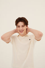スモールチェリーポロニット／MAN SMALL CHERRY POLO KNIT [WHITE]
