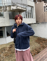 バラクラバフリースジップアップ