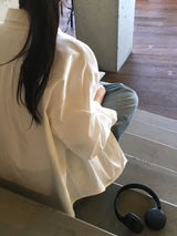 [Belied made/6 color] ピクニックツイルオーバーサイズフィットシャツ