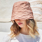 Embo longlabel drop bucket hat Pink