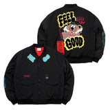 21 BEAR OVERSIZED MA-1 JACKET BLUE GREY / BLACK (6629885018230)