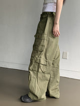 ポケットコットンロングワイドカーゴパンツ / Pruto Pocket Cotton Long Wide Cargo Pants