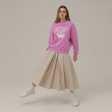 ホワイトピーチプリントスウェットシャツ / WHITE PEACH PRINT SWEATSHIRT_PINK