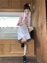 アンフッテッドトップ スカート ツーピース/Unfooted Top Skirt Two Piece
