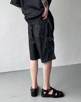 デニムカーゴショーツ/SI denim cargo shorts
