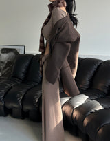 unbalanced twisted maxi long skirt