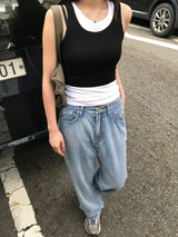 Wander brushed denim pants