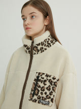 (JP-21705) LEOPARD FLEECE JUMPER IVORY (6605060374646)