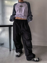 (UNISEX) テニピンタックバンディングパラスーツパンツ