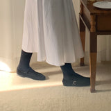 メリージェーンベンダブルラウンドベルベットフラットシューバレリーナシューズ / Mary Jane Bendable Round Velvet Flat Shoe Ballerina Shoes