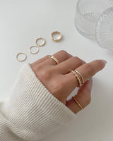 [8セット] デイリーチェーンレイヤードリングセット / [8 set] Daily Chain Layered Ring Set