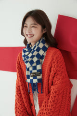 CHECKERBOARD MUFFLER BLUE (6639326330998)