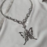 [IDLE Miyeon Necklace] Princess Butterfly Chain Semi Choker Necklace