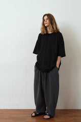 SOLAR PIGMENT BALLOON SWEAT PANTS (Charcoal) / ソーラーピグメントバルーンスウェットパンツ