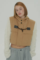  WOOL KNIT DUFFLE COAT / BEGIE