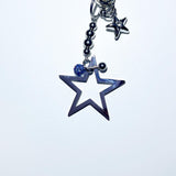 Pierced big star keychain