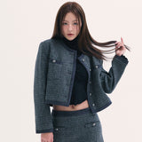 Leona tweed jacket CHARCOLE