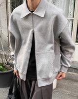 Melange twoway jacket